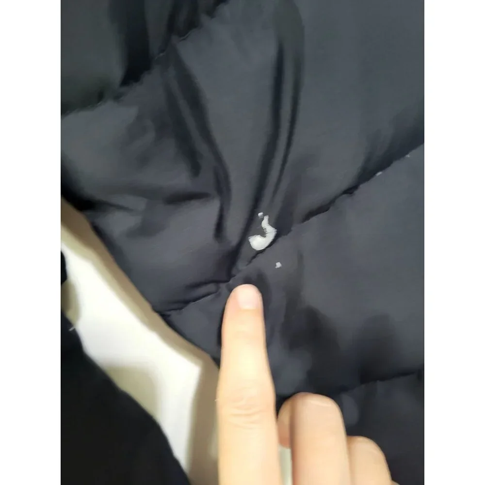 Hollister Puffer Coat Full Zip Hooded Blue Young Women's M Y2K Down, Polyester - Picture 7 of 12